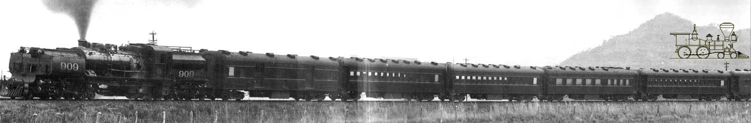 Foto do Trem Farroupilha puxado por uma locomotiva Garrat