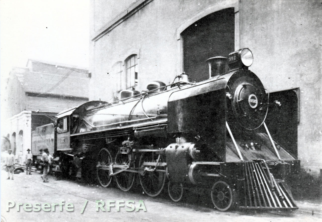 Locomotiva a vapor nº 352 da Central do Brasil, Pacific de três cilindros