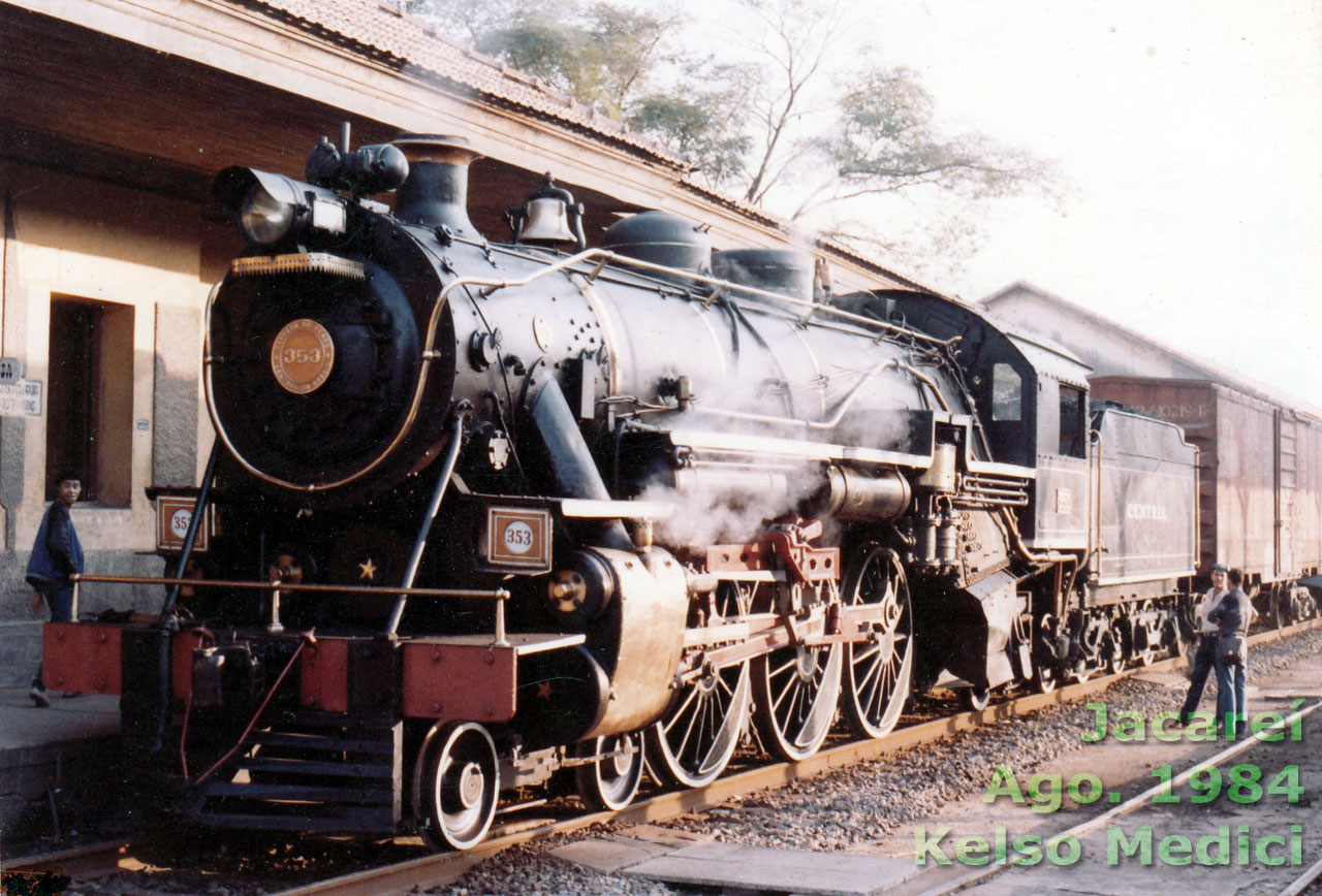 Locomotiva a vapor nº 353 da Central do Brasil, a “Velha Senhora”, preservada pela ABPF