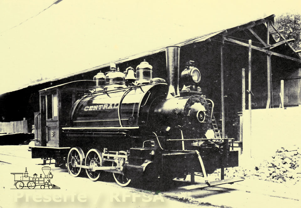 Locomotiva manobreira a vapor 0-6-0 Baldwin, nº 8 da EFCB - Estrada de Ferro Central do Brasil
