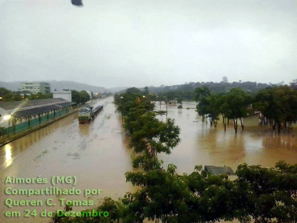Inundação na estação ferroviária de Aimorés (MG)