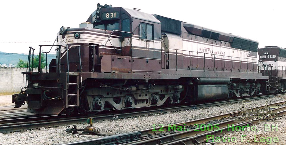 Locomotiva DDM45 nº 831 da EFVM - Estrada de Ferro Vitória a Minas
