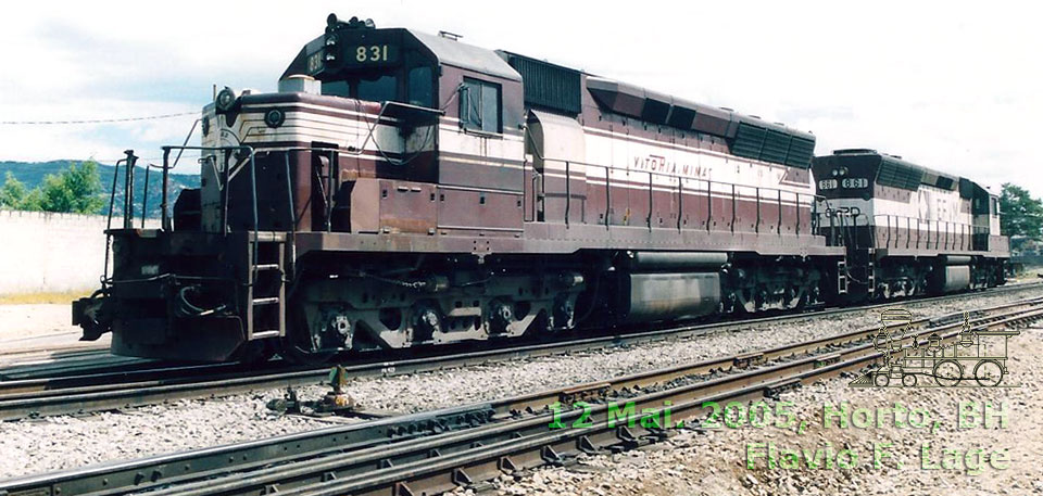Locomotiva DDM45 nº 831 da EFVM - Estrada de Ferro Vitória a Minas
