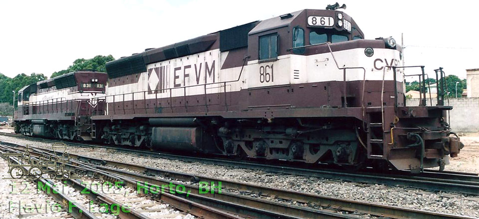 Locomotiva DDM45 nº 861 da EFVM - Estrada de Ferro Vitória a Minas