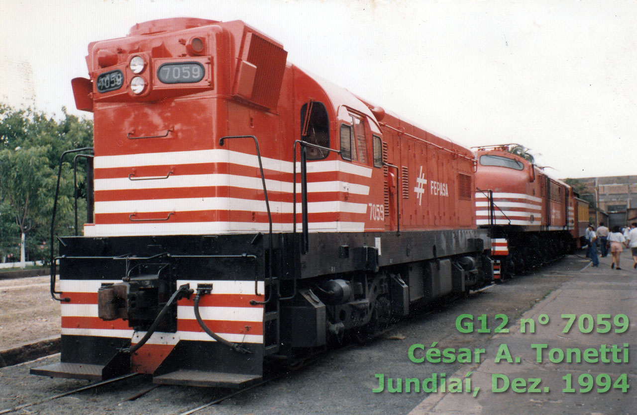 Locomotiva G12 nº 7059 da Fepasa - Ferrovias Paulistas