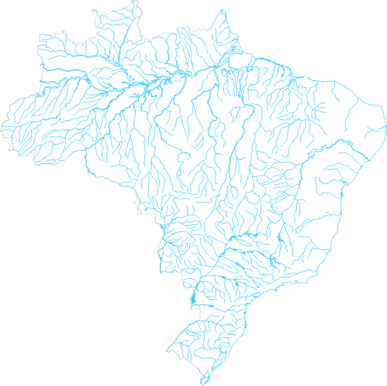 Distribuição das bacias hidrográficas brasileiras