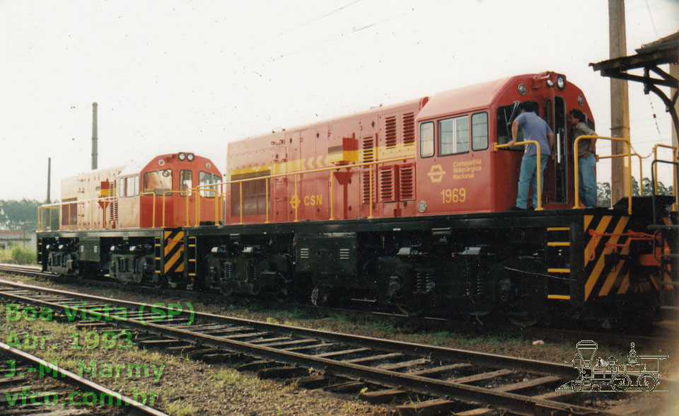 Locomotivas UM10B nº 1969 e 1970 da CSN - Companhia Siderúrgica Nacional