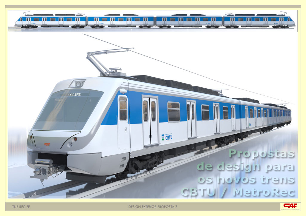 Proposta n° 2 da CAF para pintura externa dos novos trens metropolitanos do Recife - CBTU / MetroRec