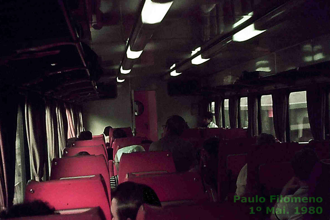 Interior do Trem Húngaro em 1980