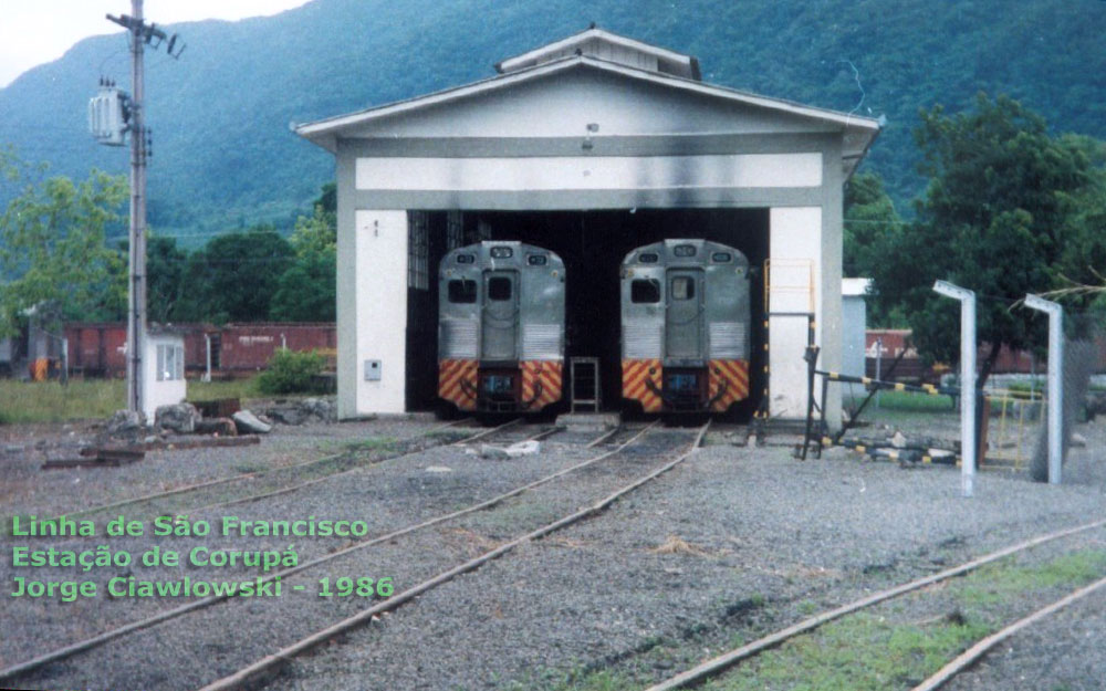 Galpão das Automotrizes Budd da RFFSA - Rede Ferroviária Federal, em Corupá, Santa Catarina, 1986