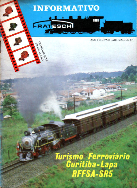Capa do Informativo Frateschi nº 43, sobre o Trem turístico a vapor Curitiba-Lapa, da RFFSA