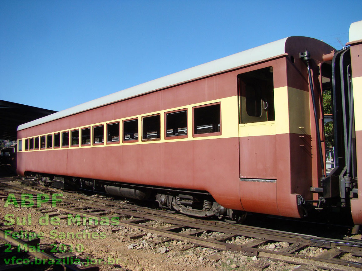 Vagão de aço carbono do trem turístico São Lourenço - Soledade