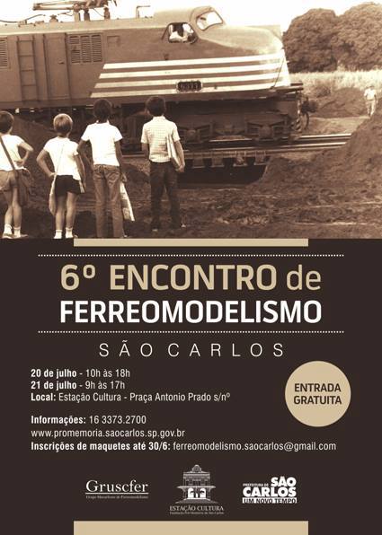 Cartaz do 6º Encontro de Ferreomodelismo - São Carlos (SP)
