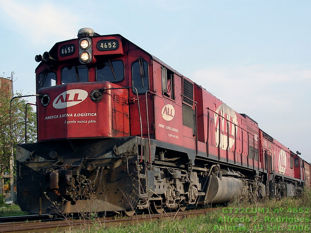 Locomotiva GT22CUM1 nº 4652 da ferrovia ALL em Pelotas (RS), 11 Set. 2006, por Alfredo F. Rodrigues