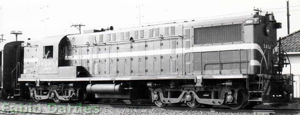 Locomotiva Baldwin AS-616 nº 3410 da Fepasa - Ferrovias Paulistas S/A