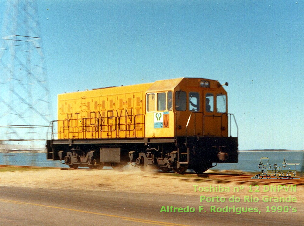 Locomotiva Toshiba nº 12 DNPVN - Porto do Rio Grande