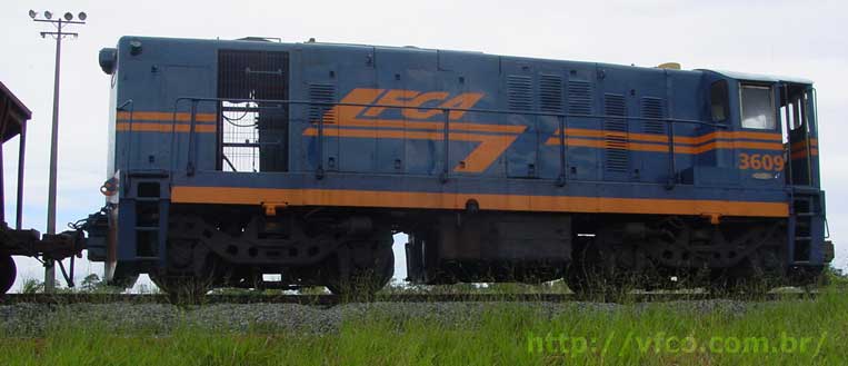 Vista lateral da Locomotiva GL-8 n° 3609