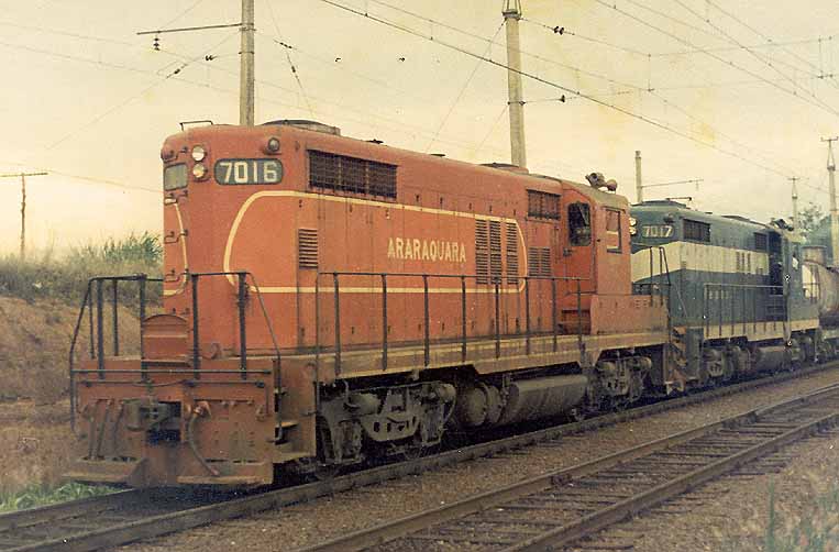 Locomotiva GP-18 da Estrada de Ferro Araraquara em Boa Vista, Campinas