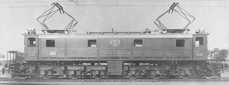 Locomotiva Metropolitan Vickers 1-C+C-1, bitola 1,60 m, n&deg; 330 da Cia. Paulista de Estradas de Ferro