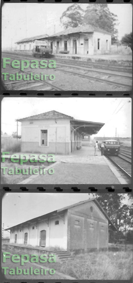 Fotos da estação ferroviária Tabuleiro no relatório de 1986 da Fepasa - Ferrovias Paulistas