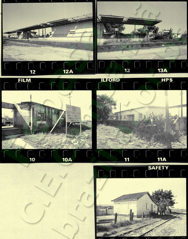 Fotogramas das imagens da estação ferroviária Pedro Taques no Relatório Fepasa 1986