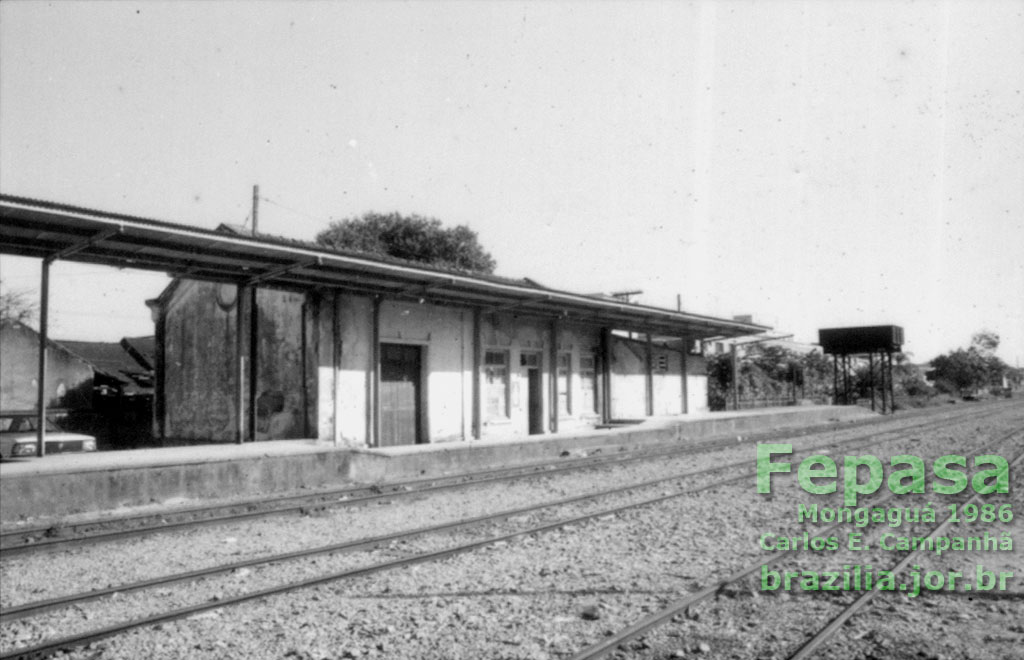 Estação ferroviária de Mongaguá no Relatório de 1986 da Fepasa - Ferrovias Paulistas