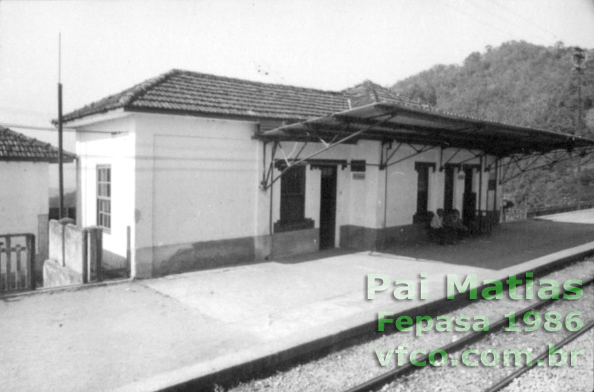 Estação ferroviária Pai Matias em 1986, vista de outro ângulo