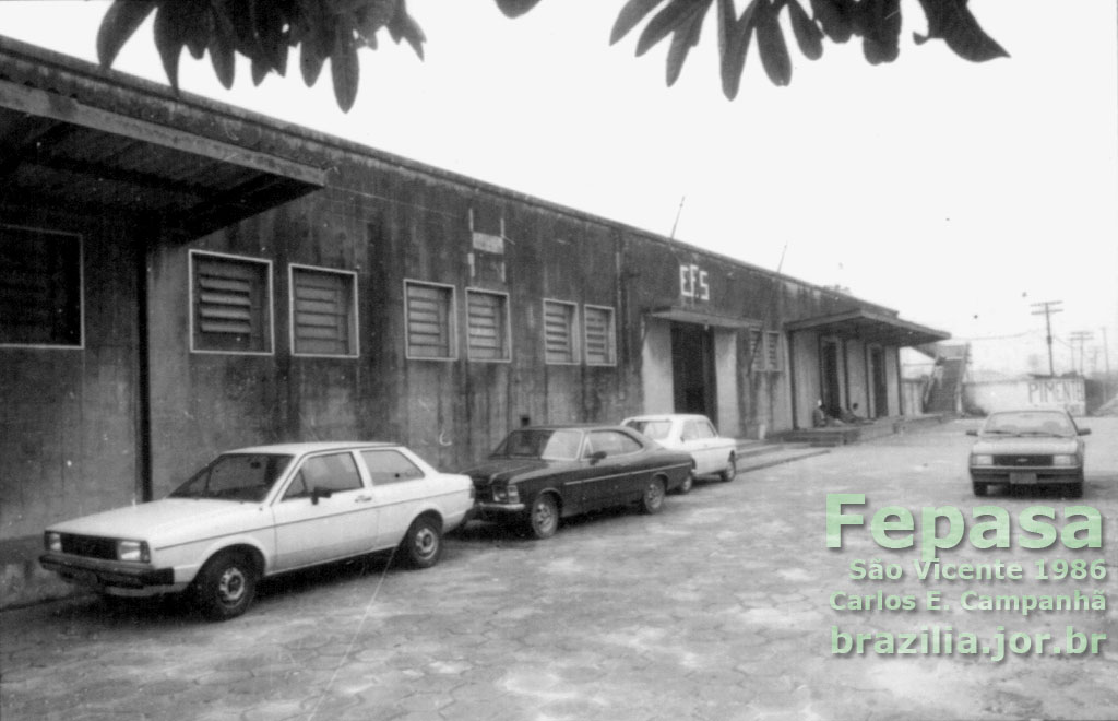Estação ferroviária de São Vicente no Relatório de 1986 da Fepasa - Ferrovias Paulistas