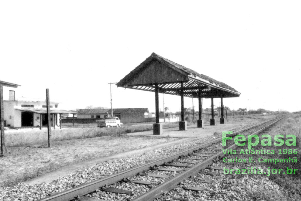 Estação ferroviária de Vila Atlântica no Relatório de 1986 da Fepasa - Ferrovias Paulistas