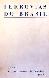 Capa da publicação "Ferrovias do Brasil", de 1956