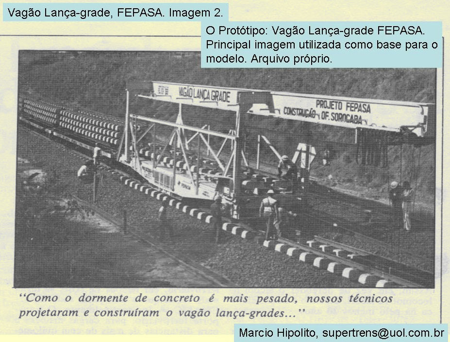 Foto do vagão da ferrovia Fepasa, que serviu de base para fazer o ferreomodelo