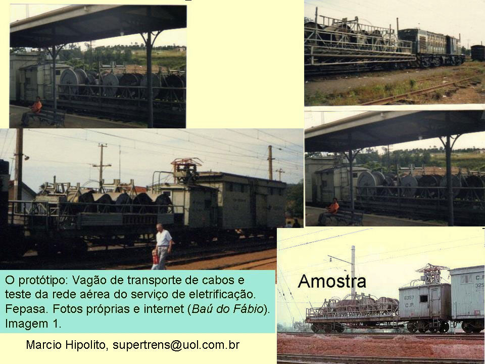 Fotos do vagão de eletrificação da Fepasa - Ferrovias Paulistas