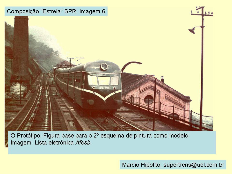 Trem Estrela da EFSJ - Estrada de Ferro Santos a Jundiaí, no funicular de Paranapiacaba