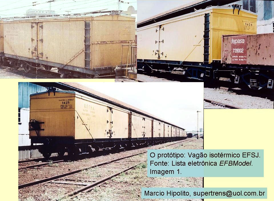 O vagão isotérmico nos trilhos da Estrada de Ferro Santos a Jundiaí - EFSJ