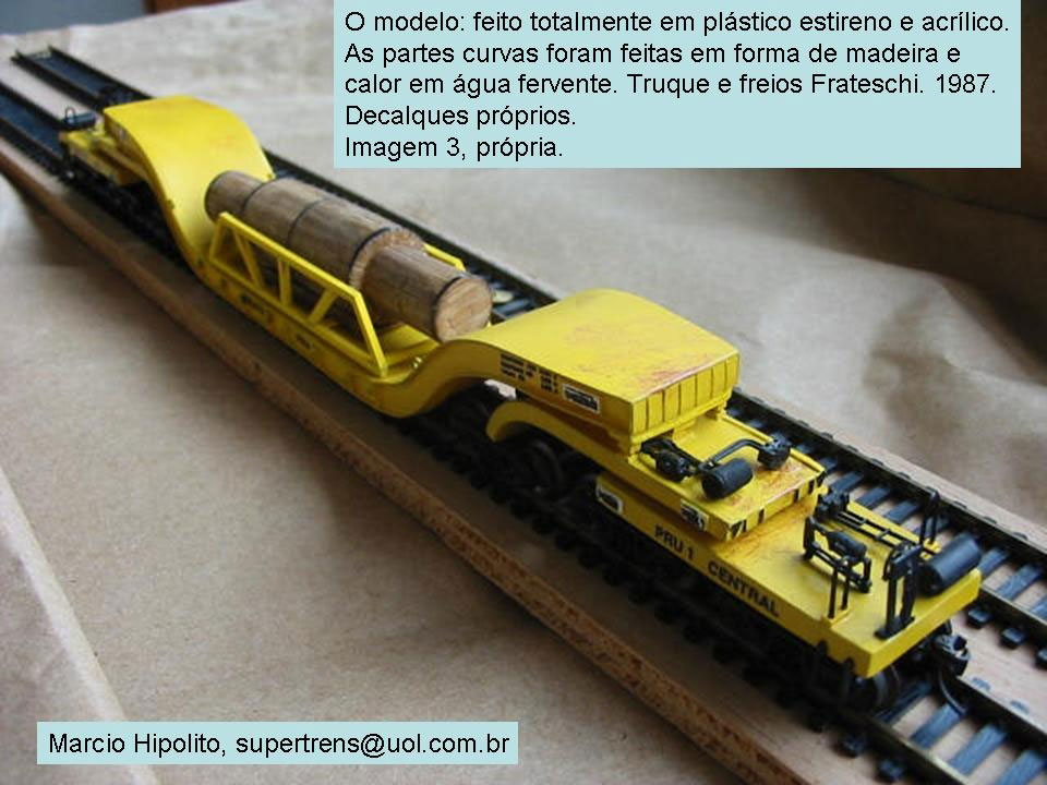 Ferreomodelo do vagão especial da EFCB - Estrada de Ferro Central do Brasil, depois de pronto