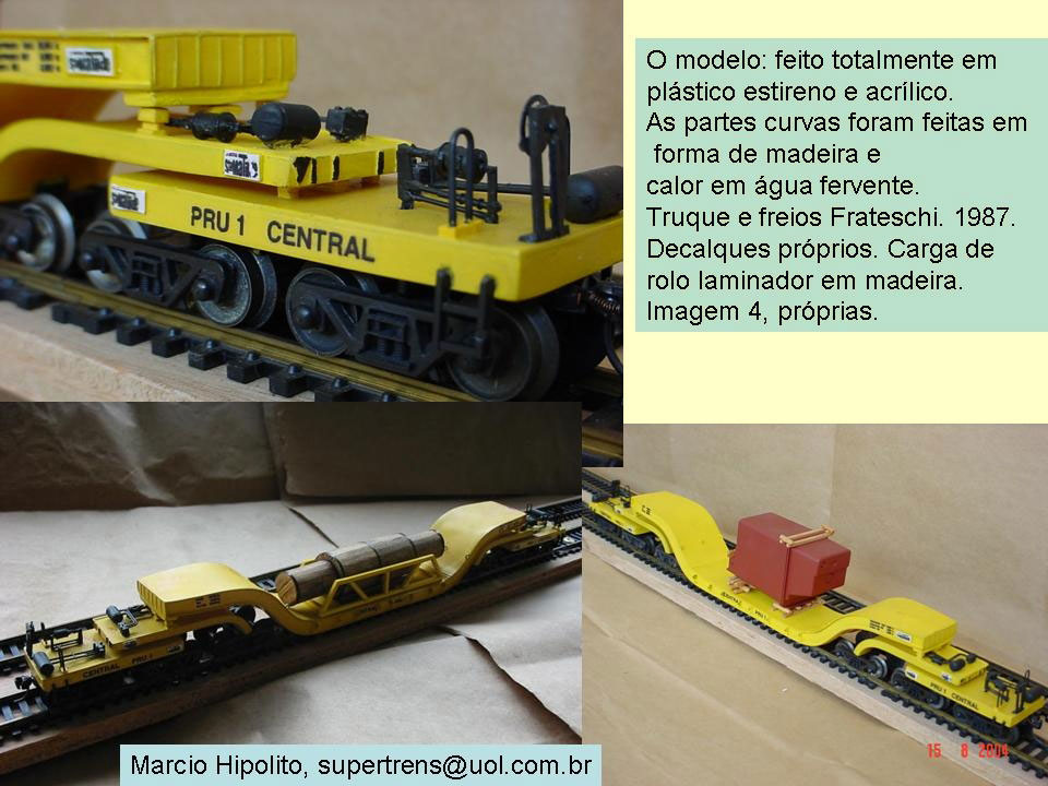 Detalhes do ferreomodelo do vagão da EFCB - Estrada de Ferro Central do Brasil
