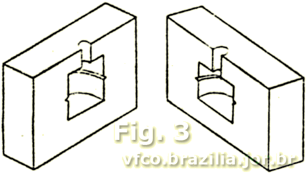 Figura 3 - Abra as duas metades do molde de borracha de silicone