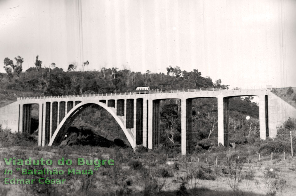 Viaduto do Bugre, no Tronco Principal Sul (TPS), construído pelo Batalhão Ferroviário Mauá