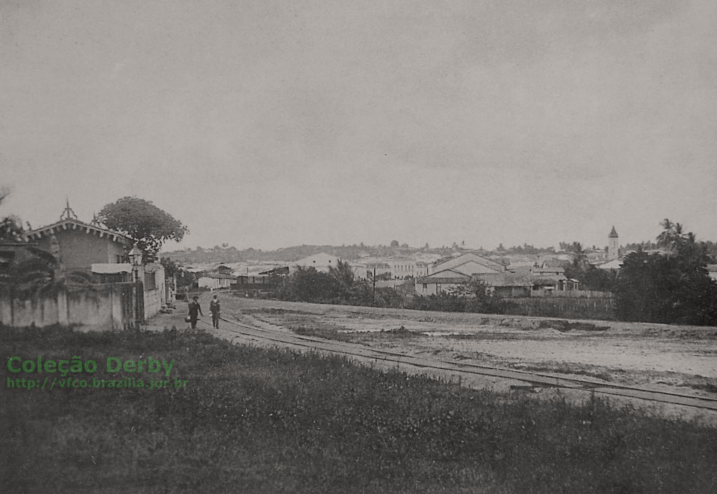 Cidade de Alagoinhas, vista da estação ferroviária, em 1905