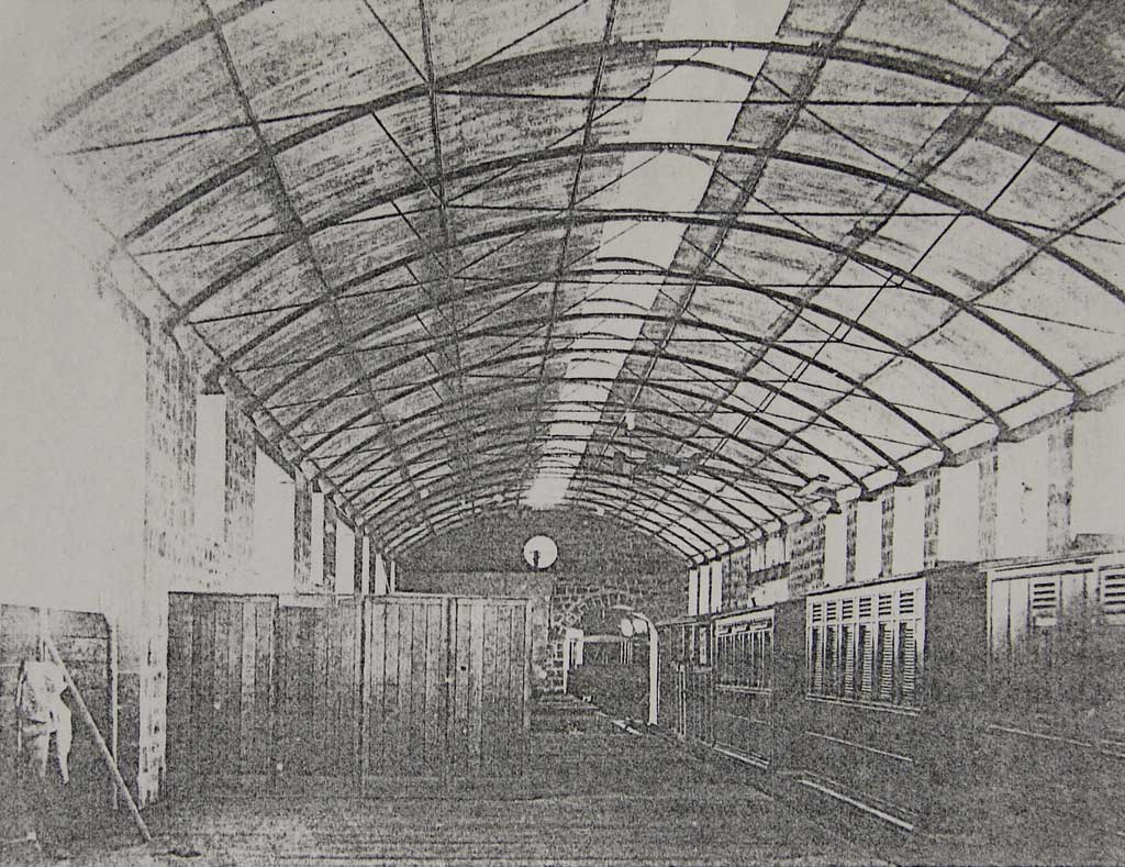 Estação provisória da ferrovia Bahia and San Francisco Railway em 1861