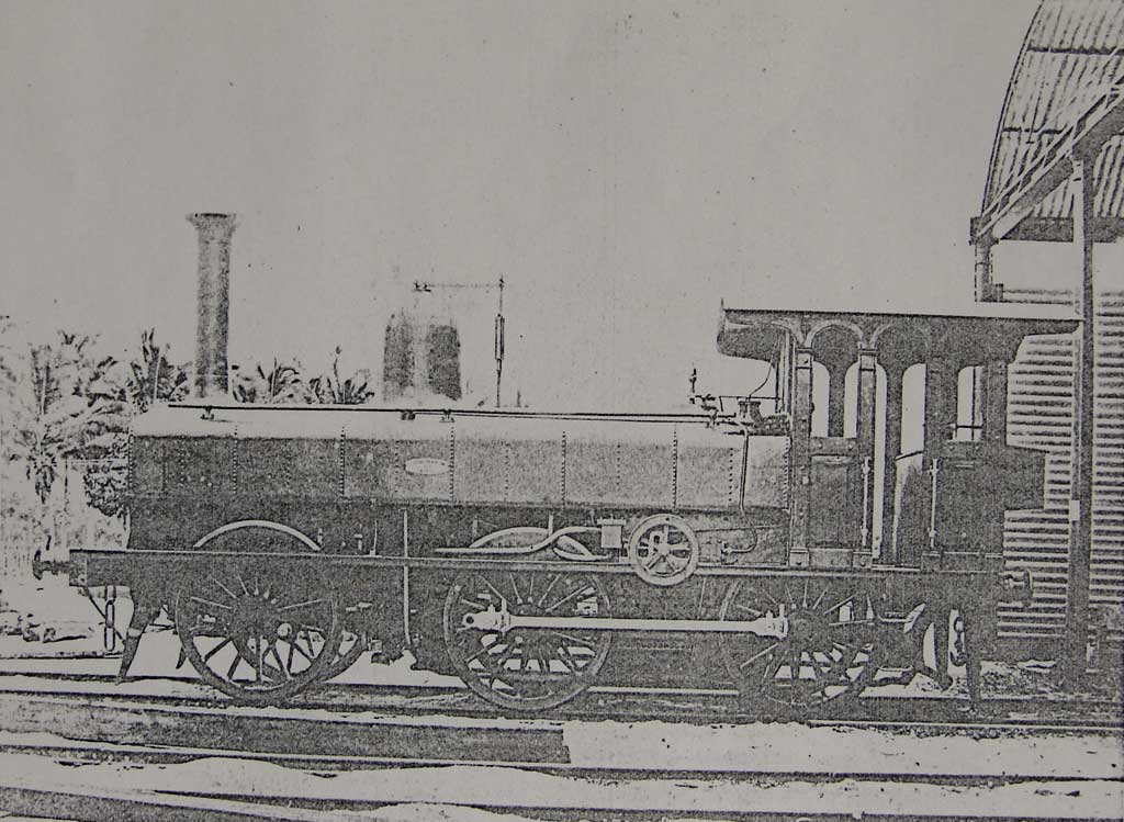 Primeira locomotiva da ferrovia Bahia and San Francisco Railway