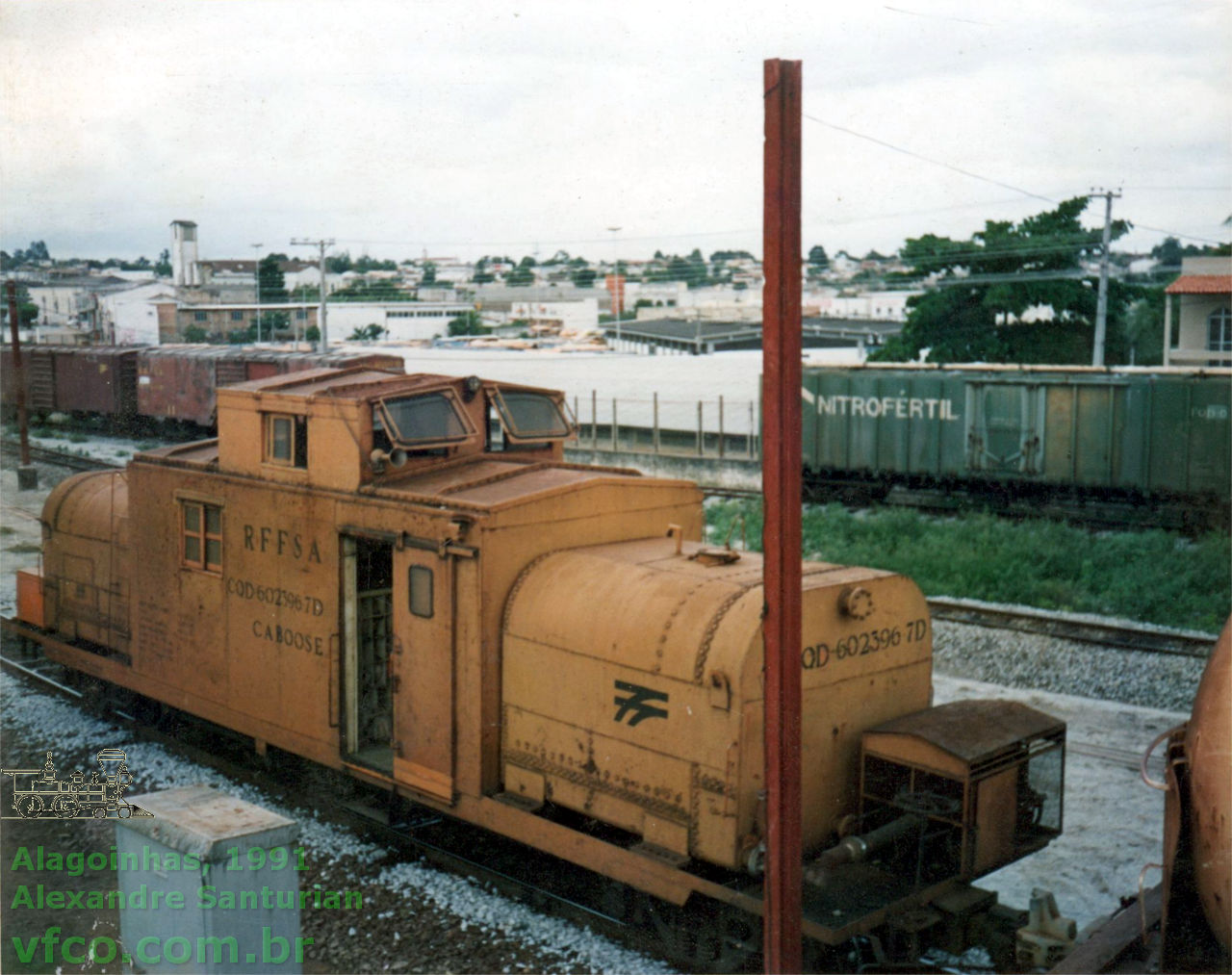 Vagão caboose do trem de amônia em Alagoinhas (Bahia)