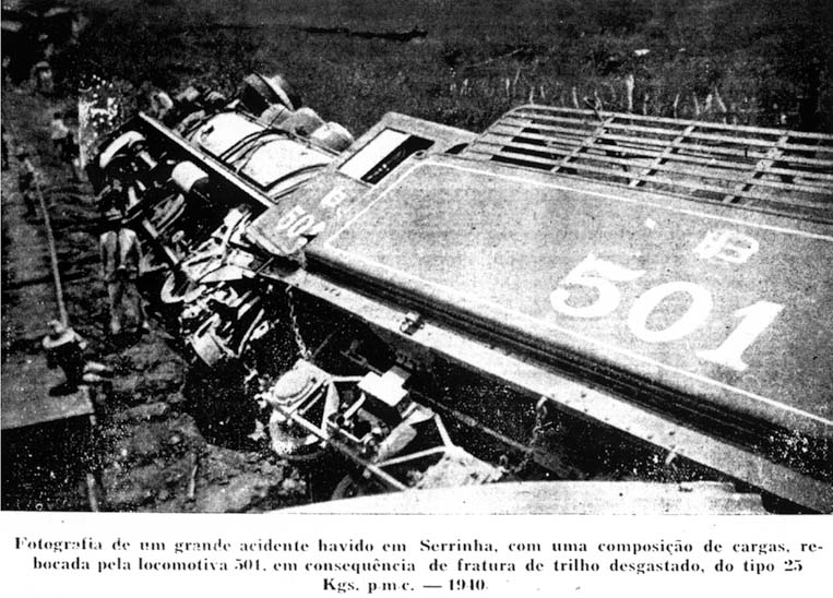 Acidente com a locomotiva Schwartzkopff n° 501 em Serrinha, 1940