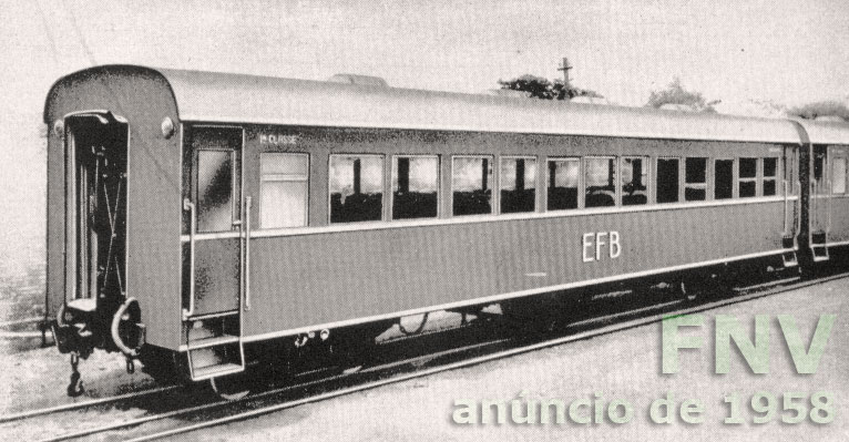 Vagão da Estrada de Ferro de Bragança construído pela FNV