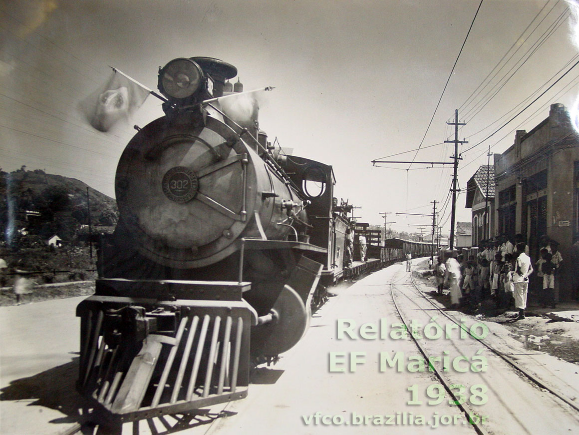 Locomotiva nº 302 da Estrada de Ferro Maricá em 1938