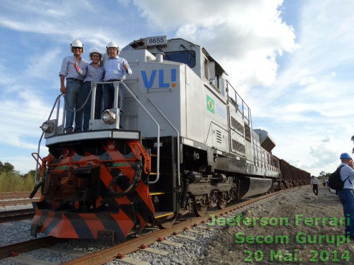 Locomotiva SD70ACe nº 8655 VL! com o primeiro trem de minério de ferro de Gurupi