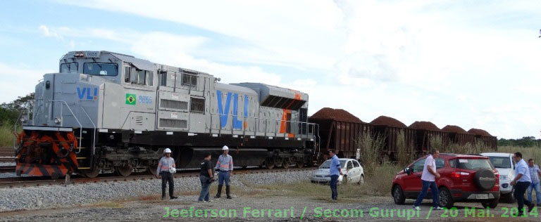 Locomotiva SD70ACe nº 8655 VL! com o primeiro trem de minério de ferro de Gurupi