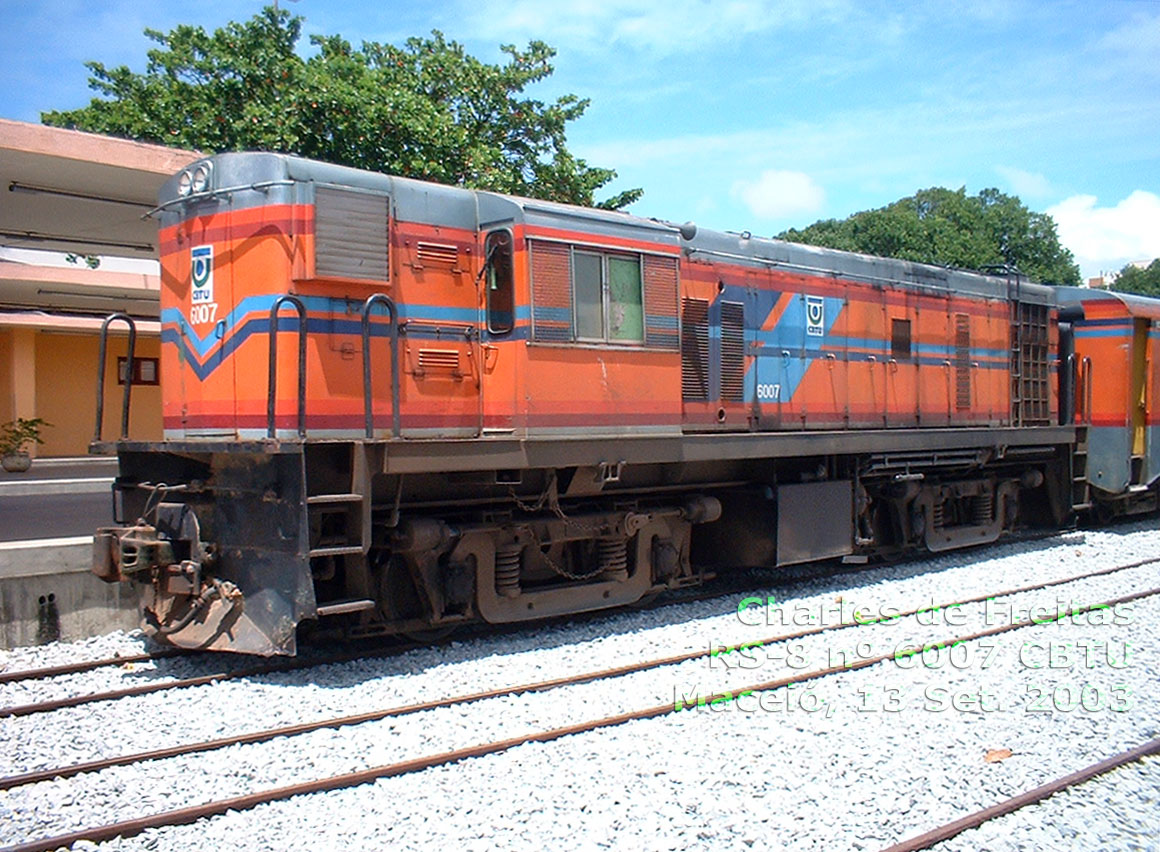 Locomotiva Alco RS-8 número 6007 da CBTU Maceió