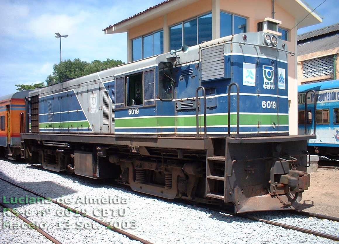 Locomotiva Alco RS-8 número 6019 transferida do Metrô Recife para a CBTU Maceió