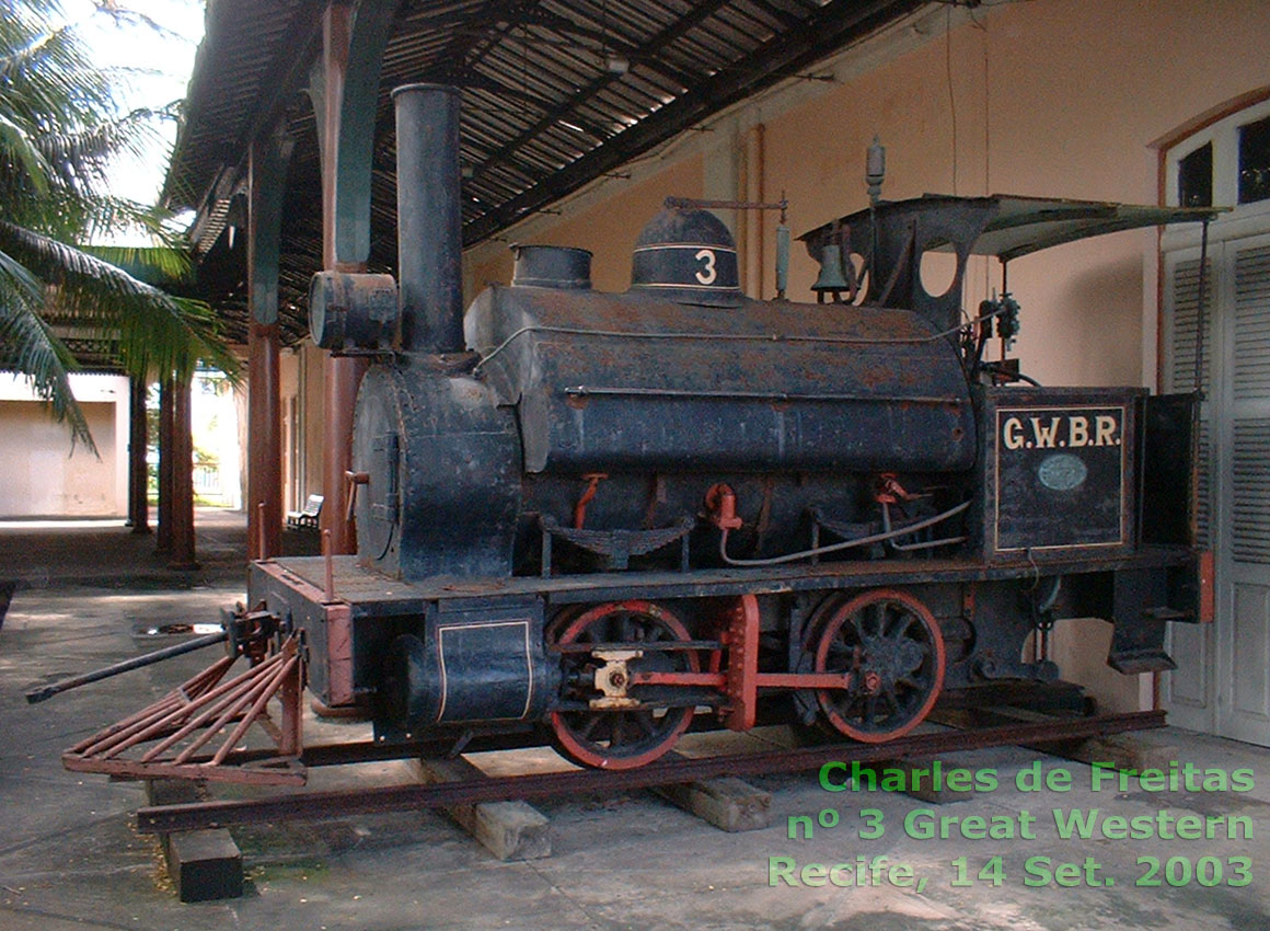 Locomotiva a vapor número 3 da antiga ferrovia Great Western Brazil  Railway